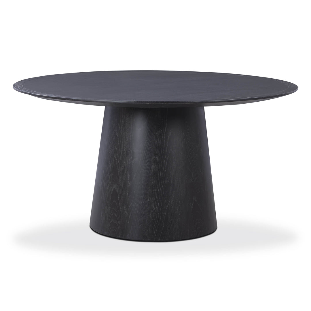 Sahara 60" Black Oak Round Dining Table