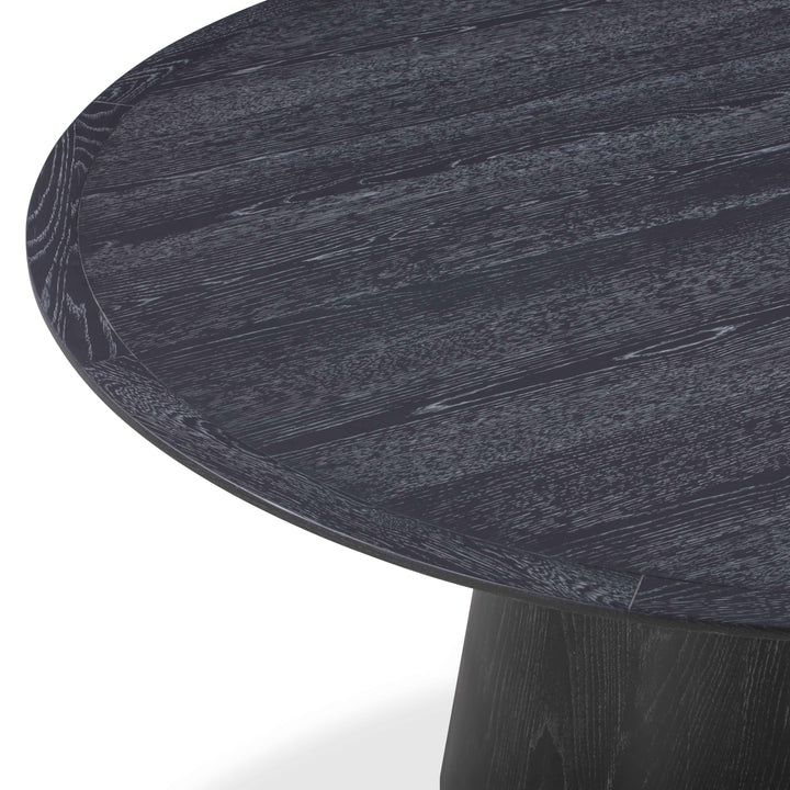 Sahara 60" Black Oak Round Dining Table