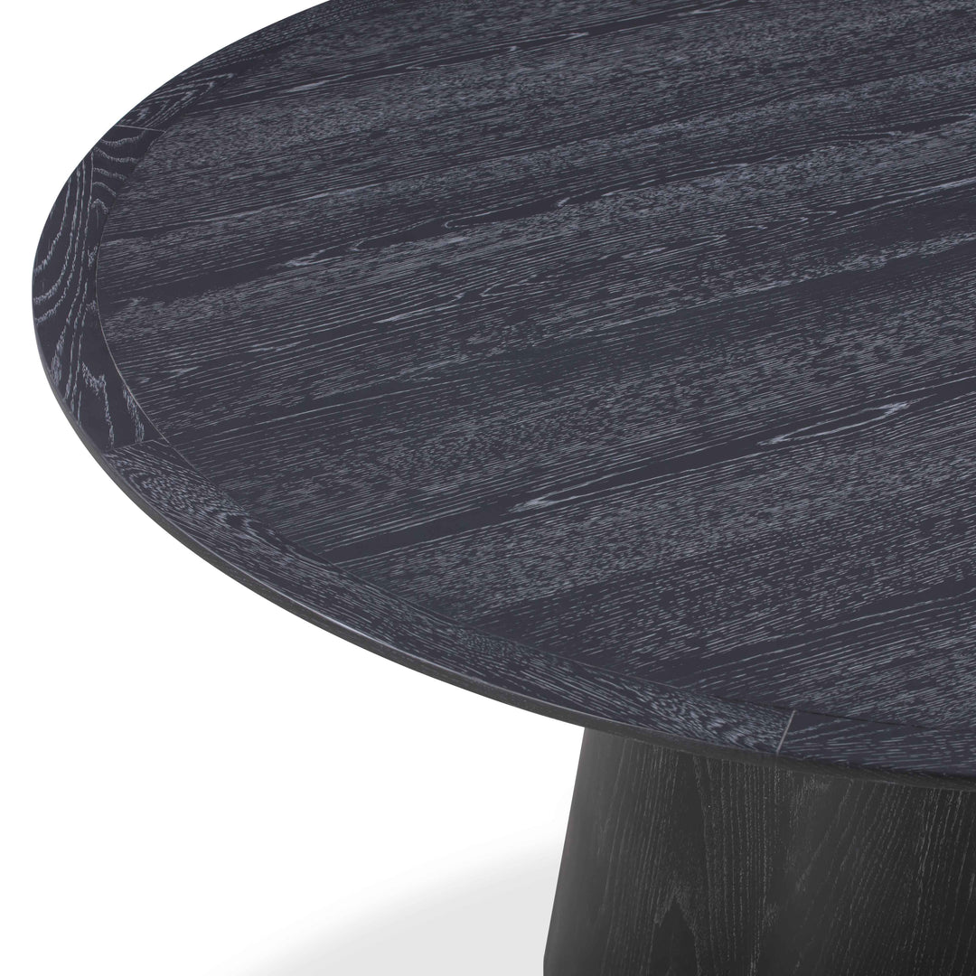 Sahara 60" Black Oak Round Dining Table