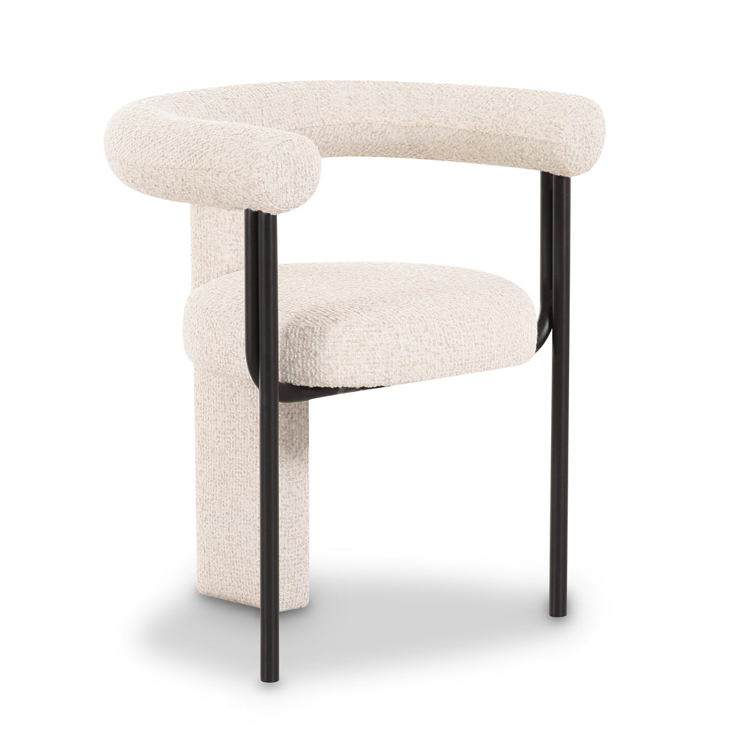 Synn Cream Performance Boucle Dining Chair