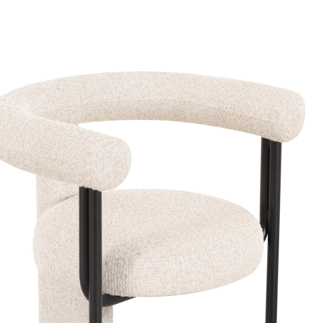 Synn Cream Performance Boucle Dining Chair