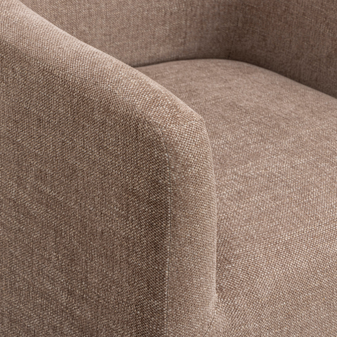 Helena Tall Chocolate Brown Textured Weave Performance Fabric Dining Chair