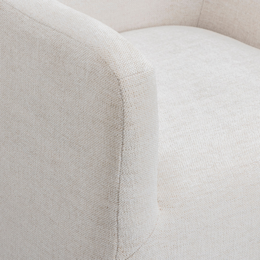 Helena Tall Off-White Textured Weave Performance Fabric Dining Chair