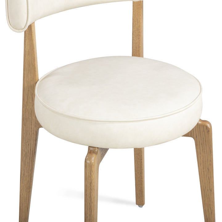 Nikita Cream Performance Vegan Leather Dining Chair