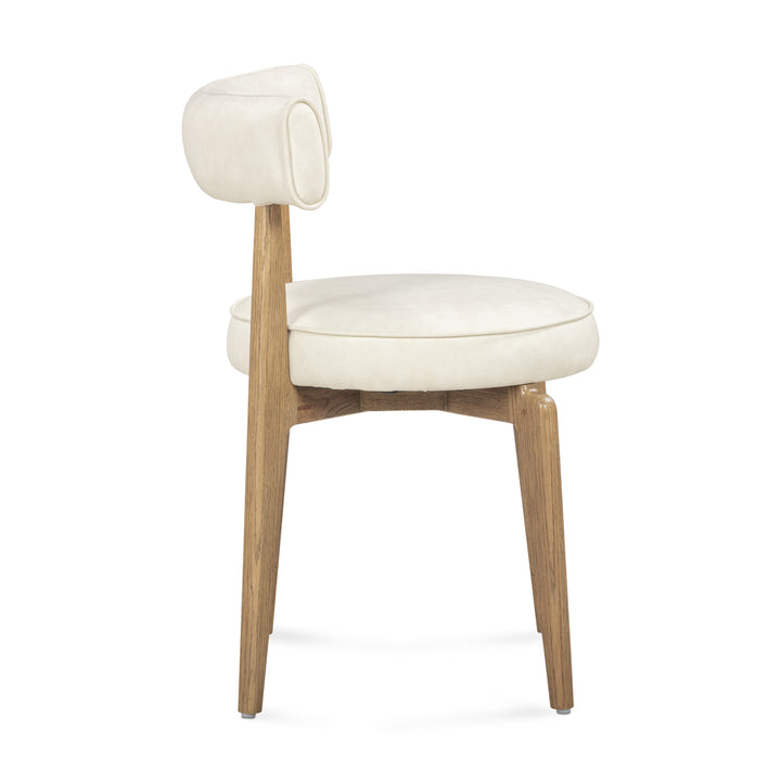 Nikita Cream Performance Vegan Leather Dining Chair