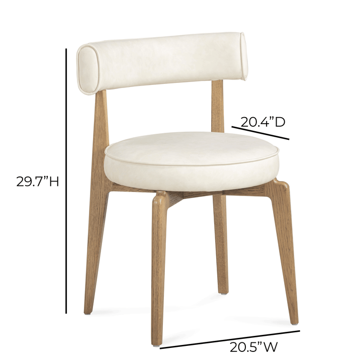 Nikita Cream Performance Vegan Leather Dining Chair
