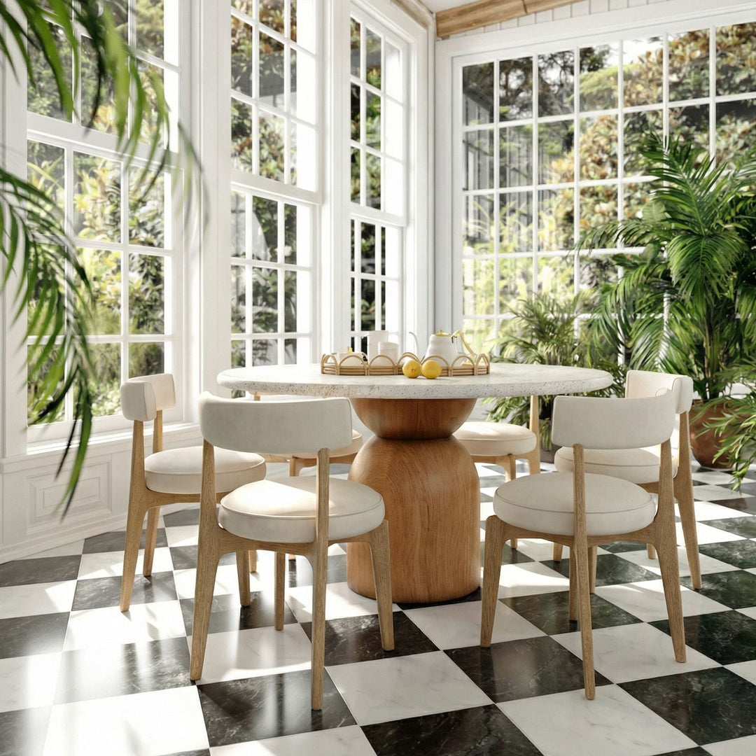 Nikita Cream Performance Vegan Leather Dining Chair