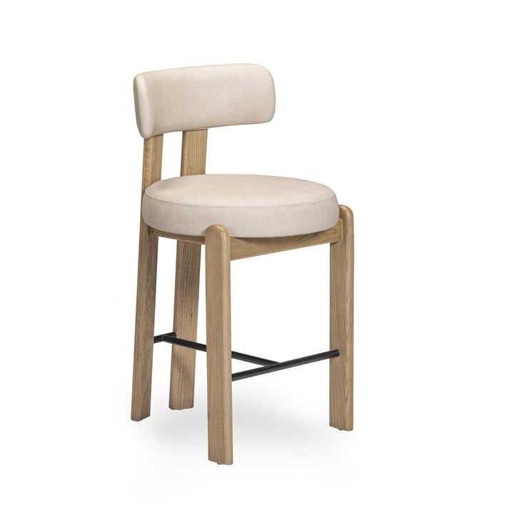 Odessa Taupe Performance Vegan Leather Counter Stool