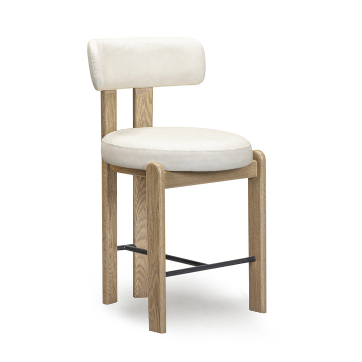 Odessa Cream Performance Vegan Leather Counter Stool