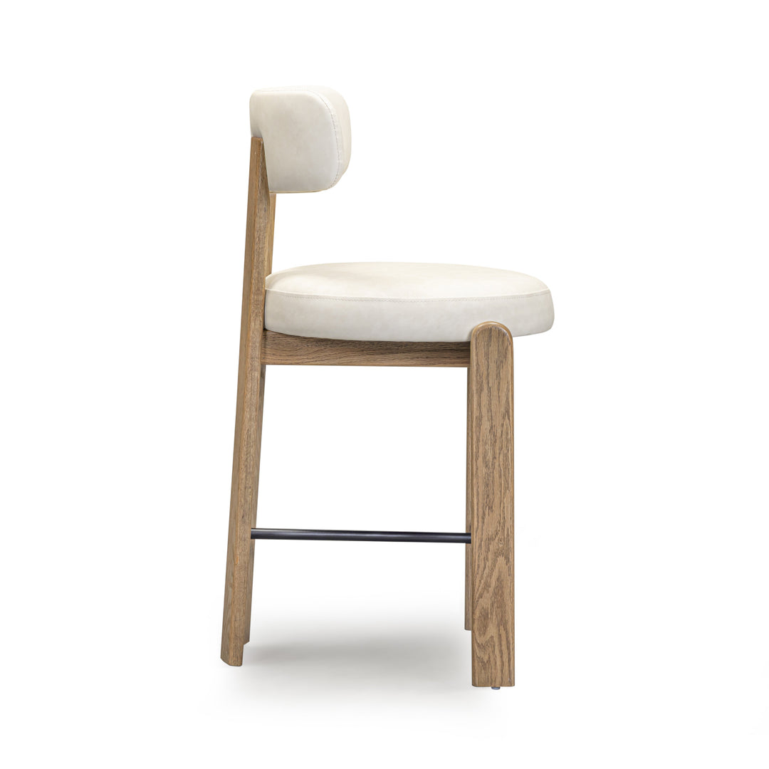 Odessa Cream Performance Vegan Leather Counter Stool