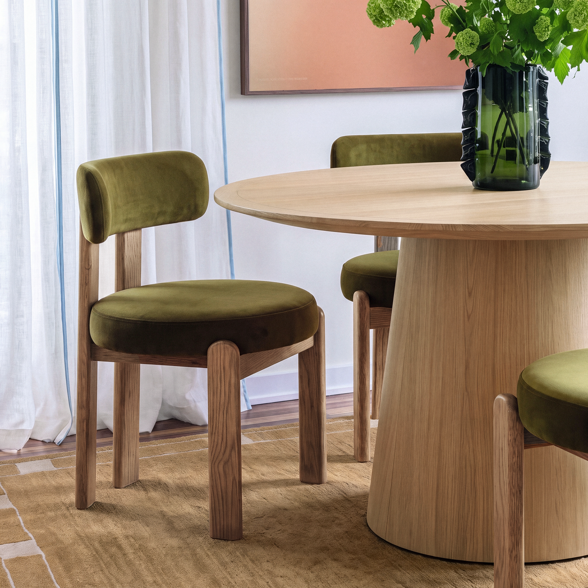 Odessa Green Performance Velvet Dining Chair