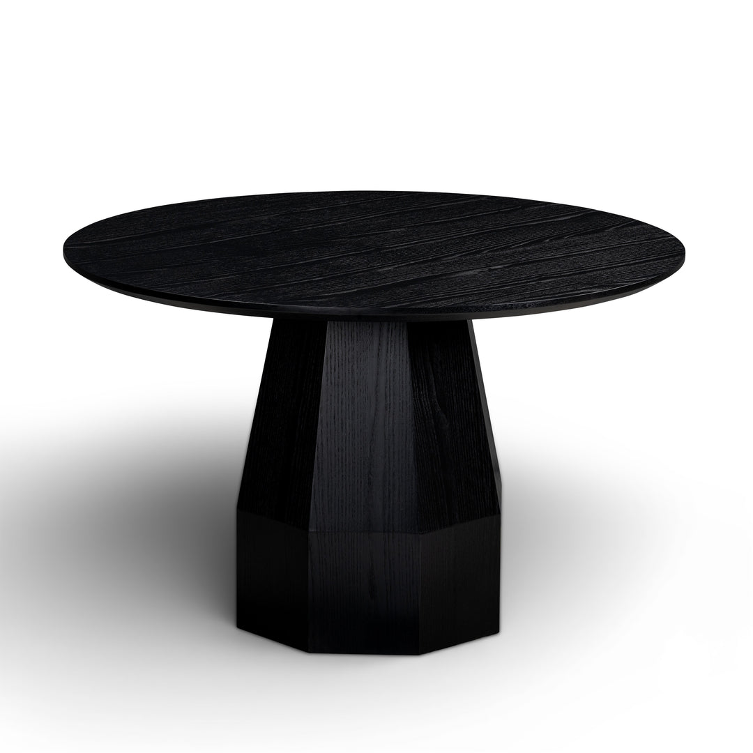 Brocha 48" Black Ash Wood Round Dining Table