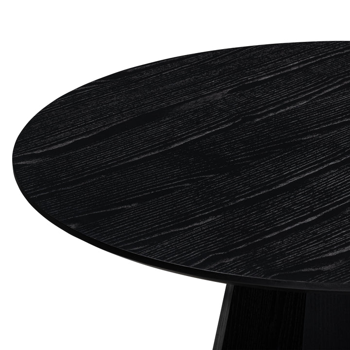 Brocha 48" Black Ash Wood Round Dining Table