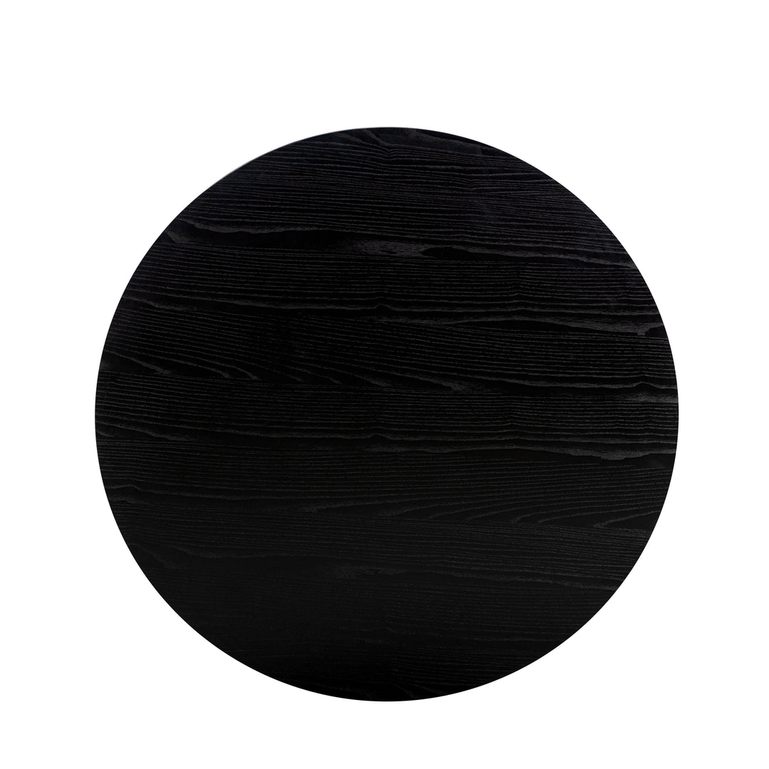 Brocha 48" Black Ash Wood Round Dining Table