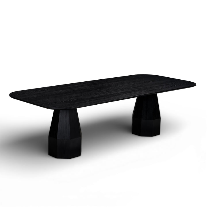 Brocha 106" Black Ash Wood Rectangular Dining Table