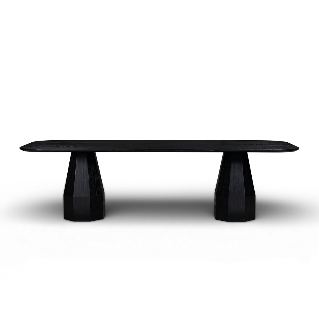 Brocha 106" Black Ash Wood Rectangular Dining Table