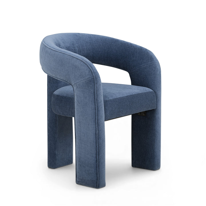 Malone Blue Denim Performance Chenille Dining Chair
