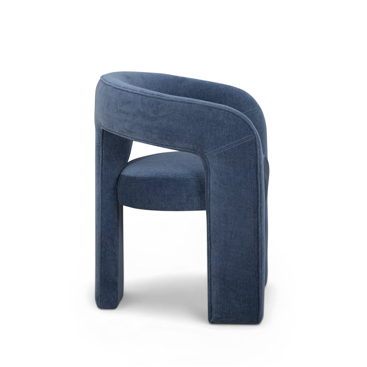 Malone Blue Denim Performance Chenille Dining Chair