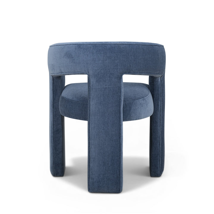 Malone Blue Denim Performance Chenille Dining Chair