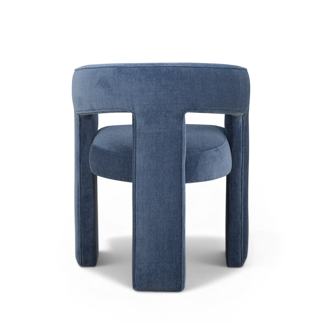 Malone Blue Denim Performance Chenille Dining Chair