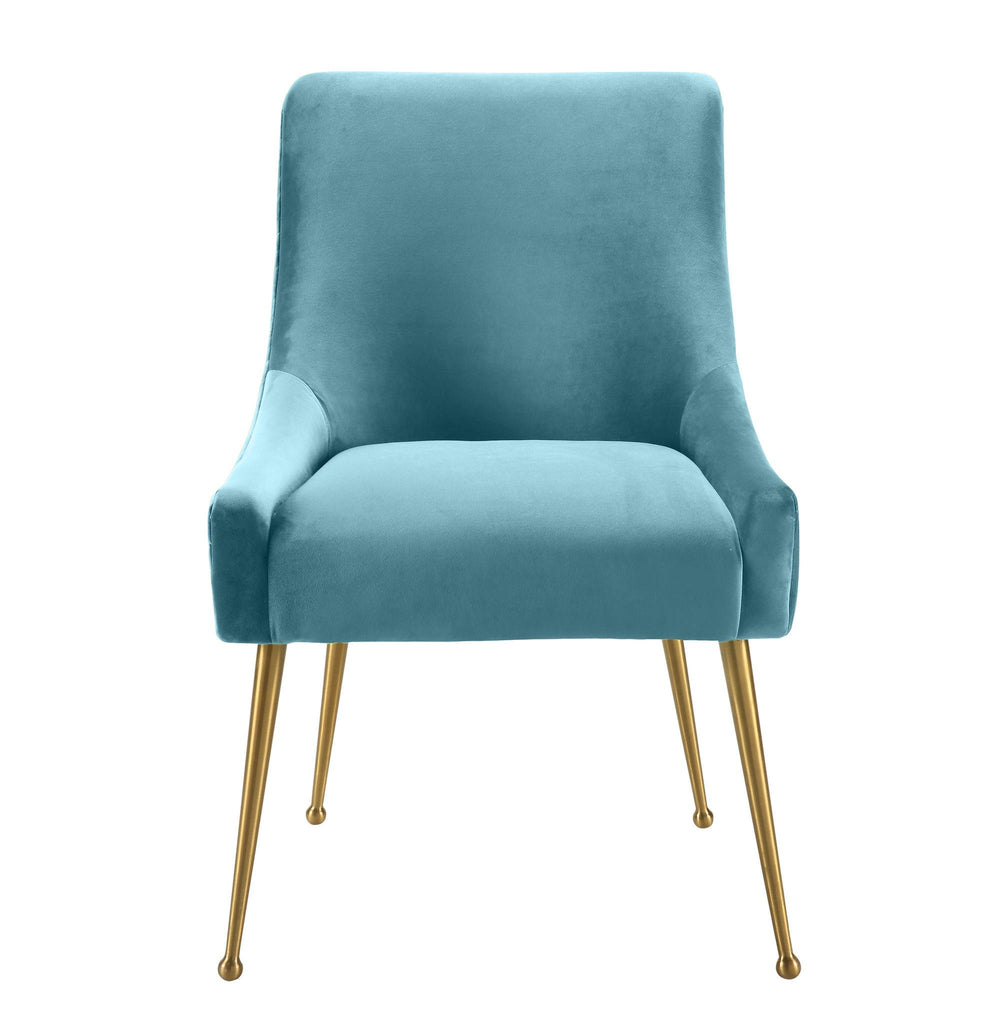 Beatrix Sea Blue Performance Velvet Dining Chair