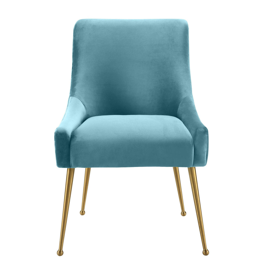 Beatrix Sea Blue Performance Velvet Dining Chair