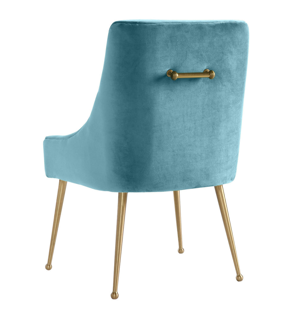 Beatrix Sea Blue Performance Velvet Dining Chair