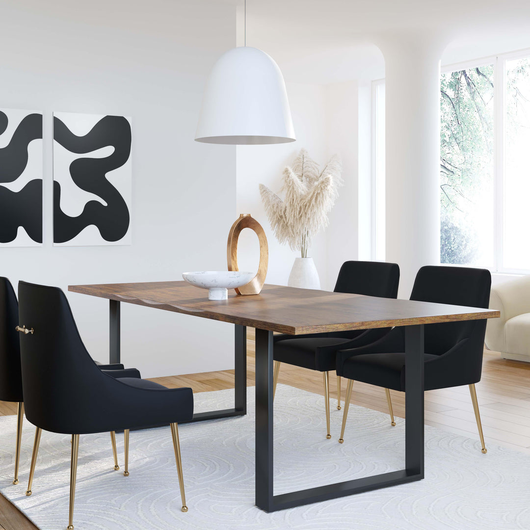 Beatrix Black Performance Velvet Dining Chair