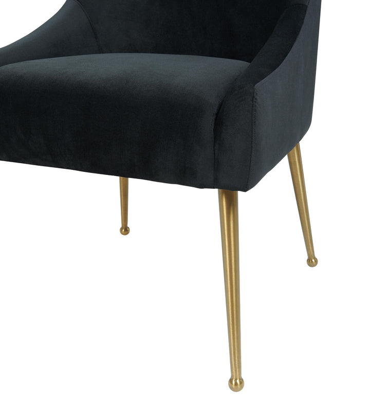 Beatrix Black Performance Velvet Dining Chair