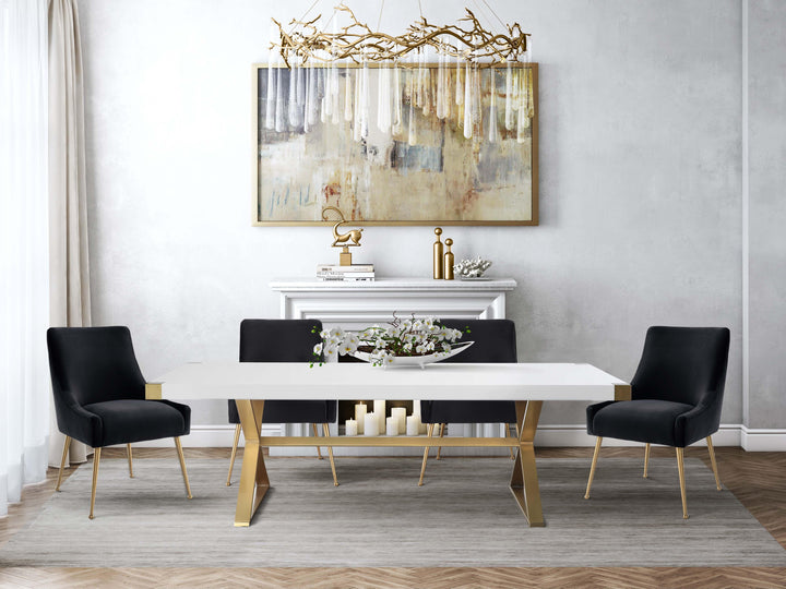 Beatrix Black Performance Velvet Dining Chair