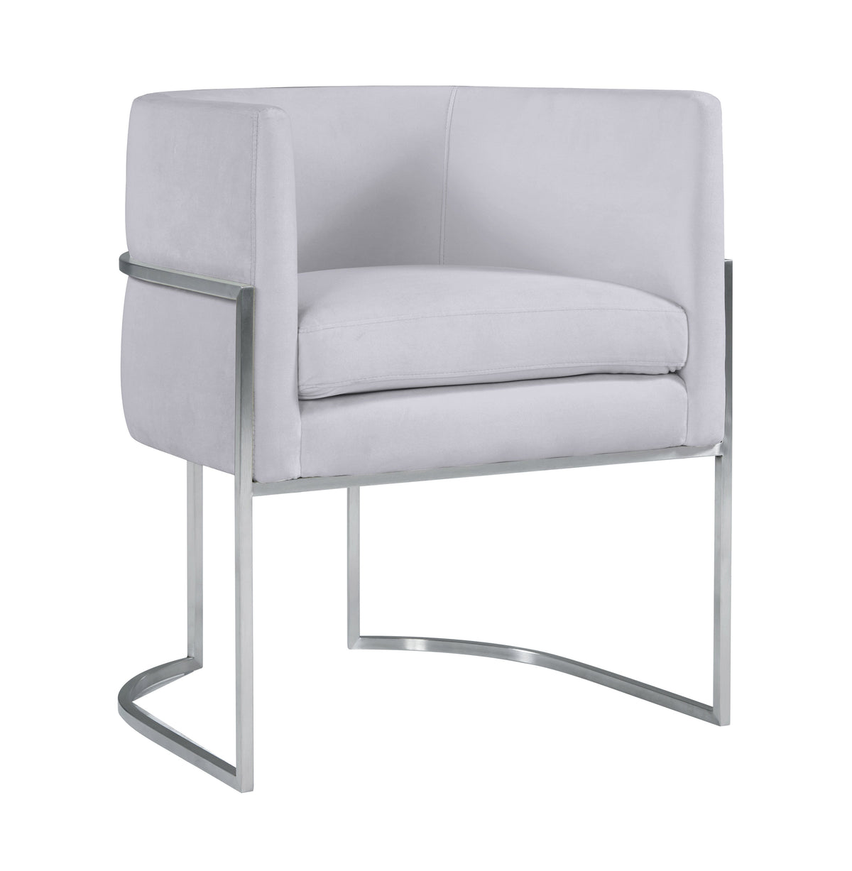 Giselle Performance Velvet Dining Chair with Silver Base by Inspire Me! Home Decor