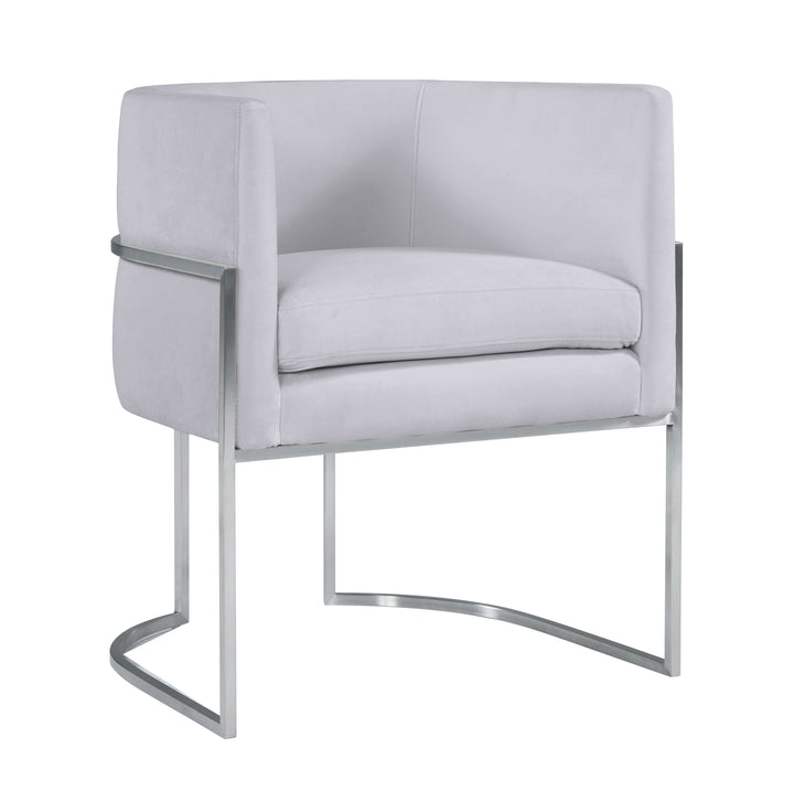 Giselle Performance Velvet Dining Chair with Silver Base by Inspire Me! Home Decor