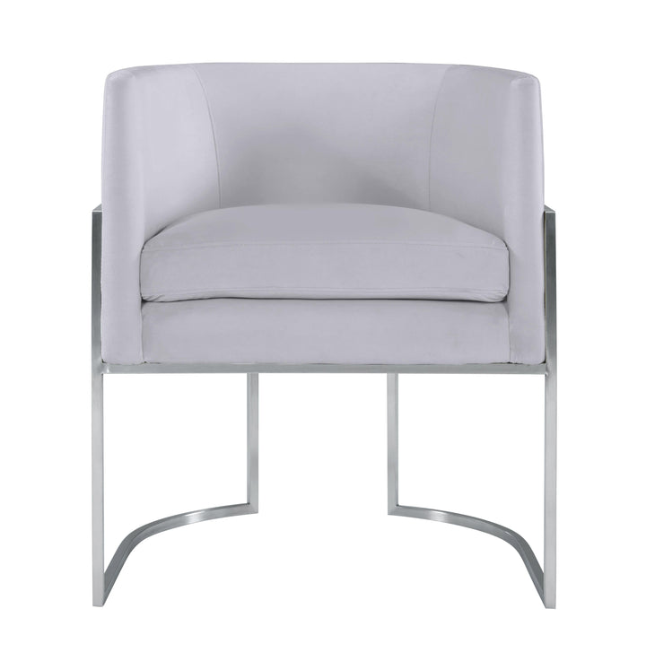 Giselle Performance Velvet Dining Chair with Silver Base by Inspire Me! Home Decor