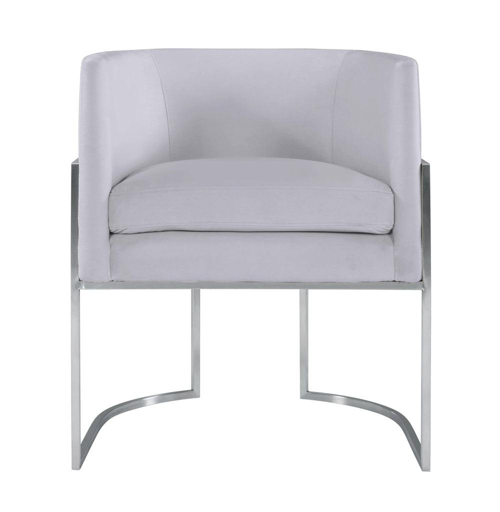 Giselle Performance Velvet Dining Chair with Silver Base by Inspire Me! Home Decor