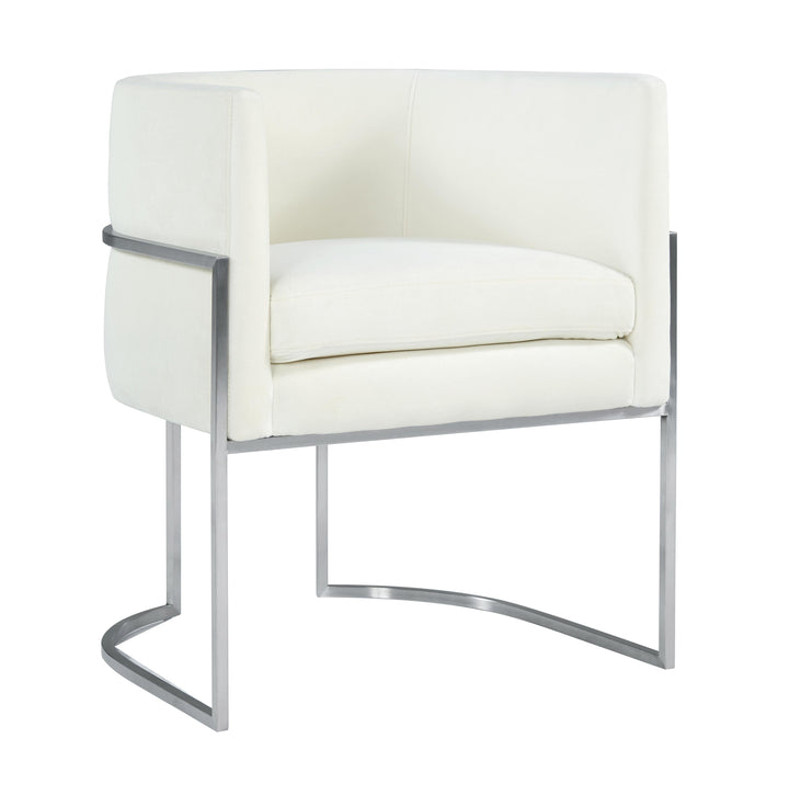 Giselle Performance Velvet Dining Chair with Silver Base by Inspire Me! Home Decor
