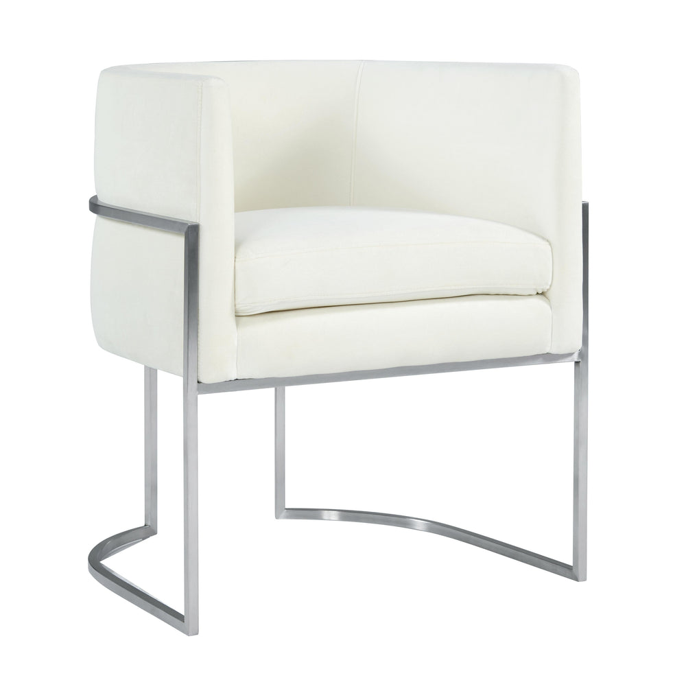 Giselle Performance Velvet Dining Chair with Silver Base by Inspire Me! Home Decor