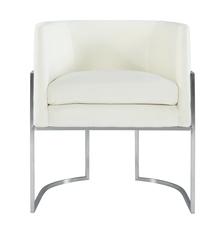 Giselle Performance Velvet Dining Chair with Silver Base by Inspire Me! Home Decor