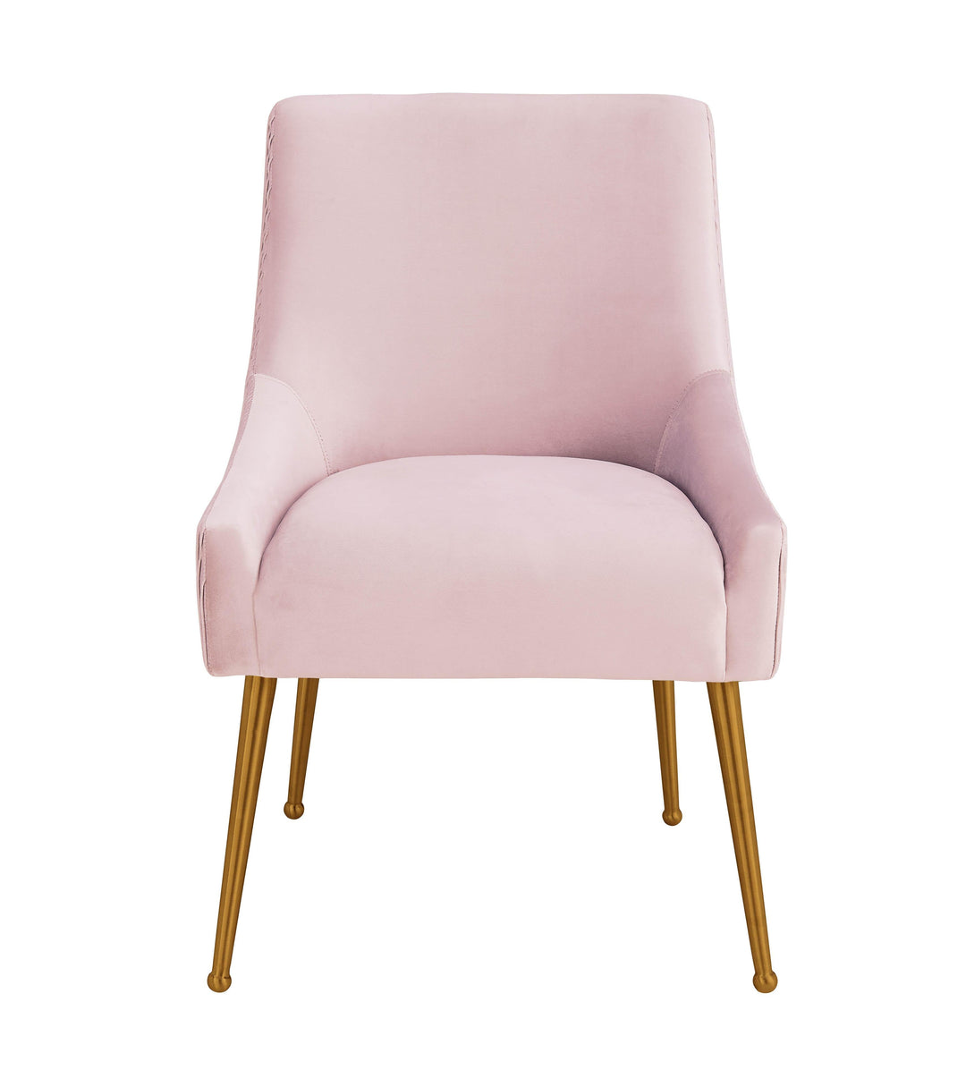 Beatrix Pleated Blush Performance Velvet Dining Chair