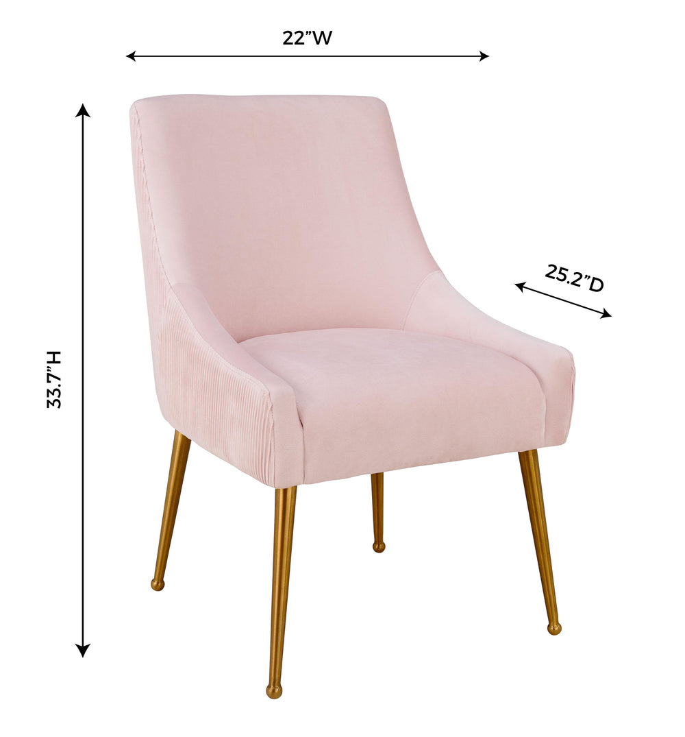 Beatrix Pleated Performance Velvet Dining Chair