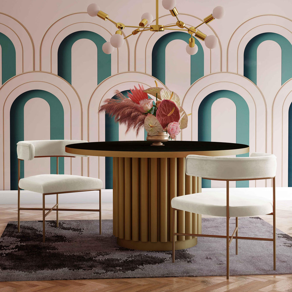 Kim Cream Performance Velvet Dining Chair