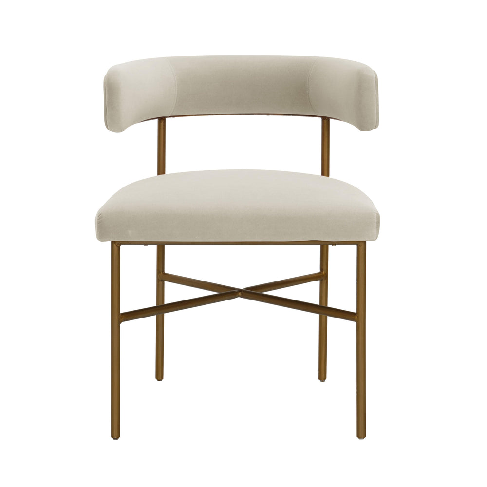 Kim Cream Performance Velvet Dining Chair