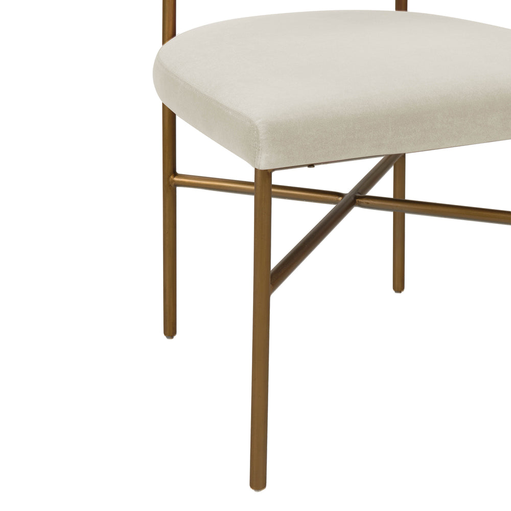 Kim Cream Performance Velvet Dining Chair