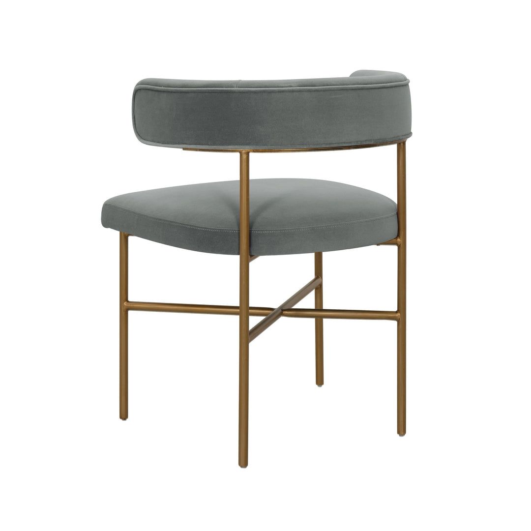 Kim Grey Performance Velvet Dining Chair