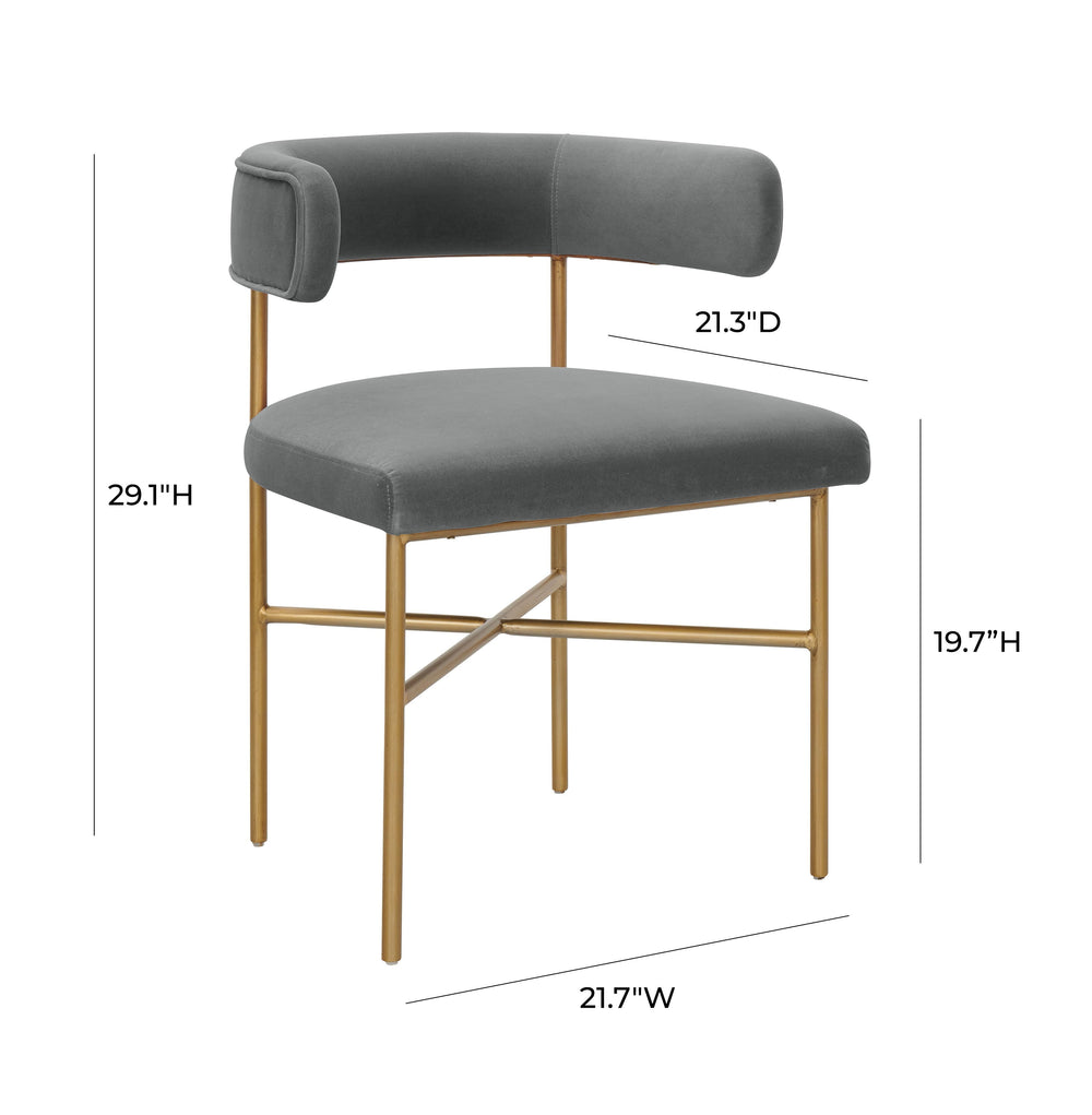 Kim Grey Performance Velvet Dining Chair