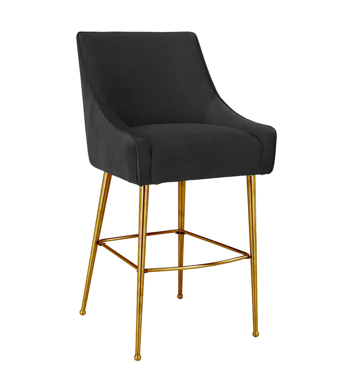 Beatrix Pleated Performance Velvet Stool