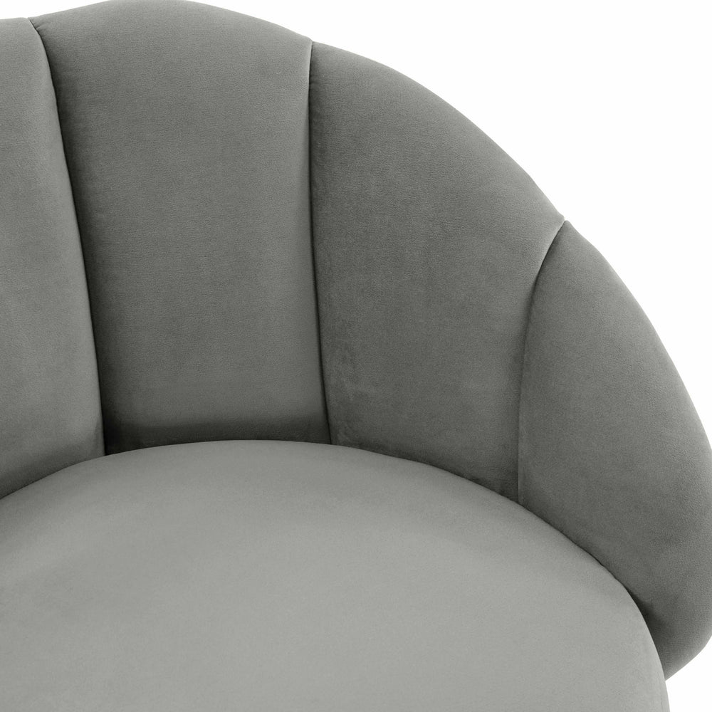 Myla Light Grey Performance Velvet Swivel Bar Stool