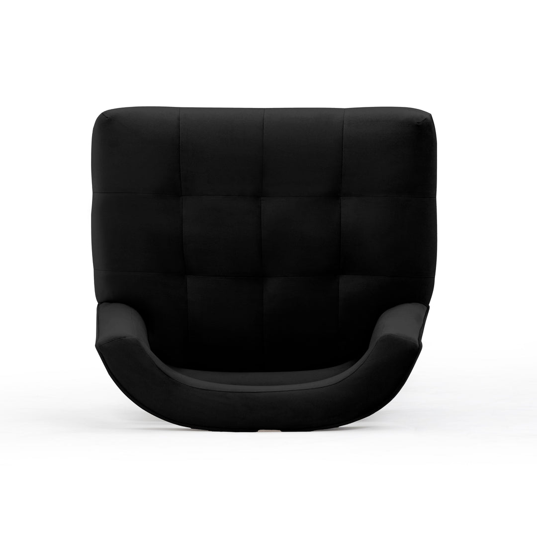Hart Black Performance Velvet Bar Stool