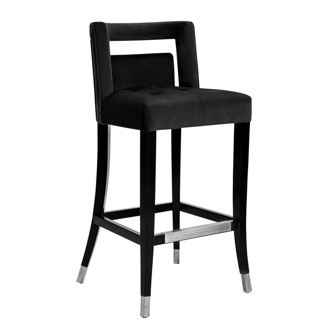 Hart Black Performance Velvet Counter Stool
