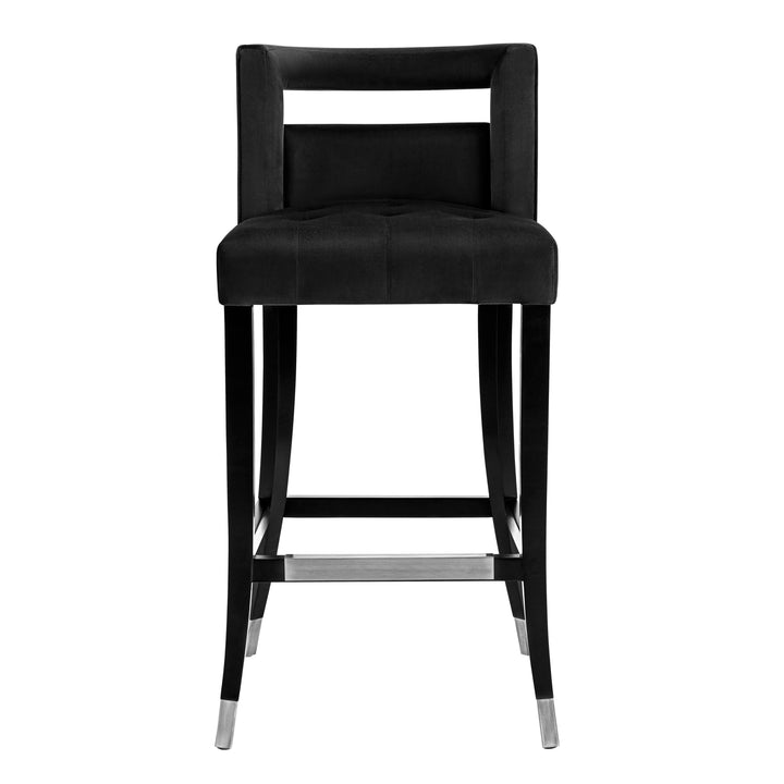 Hart Black Performance Velvet Counter Stool