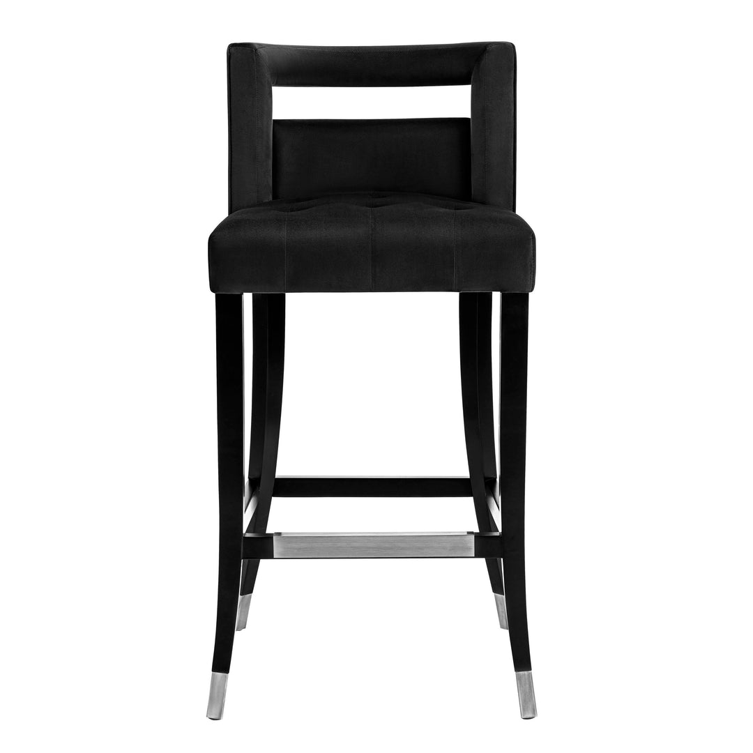 Hart Black Performance Velvet Counter Stool